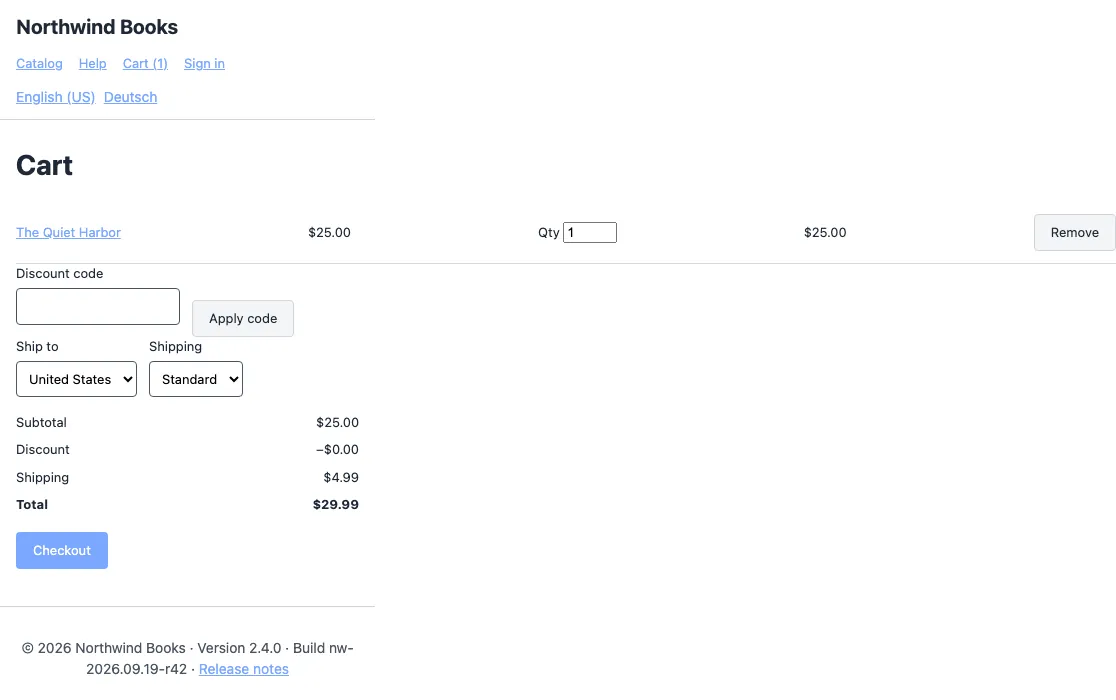 Evidence screenshot for: Horizontal overflow at 375px on /cart